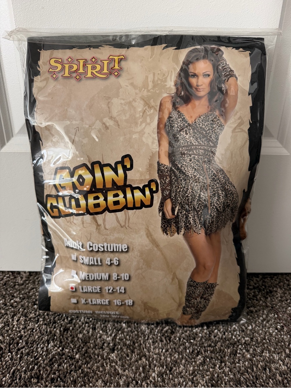 Spirit Halloween Goin’ Clubbin’ Leopard Costume Adult Large 12–14